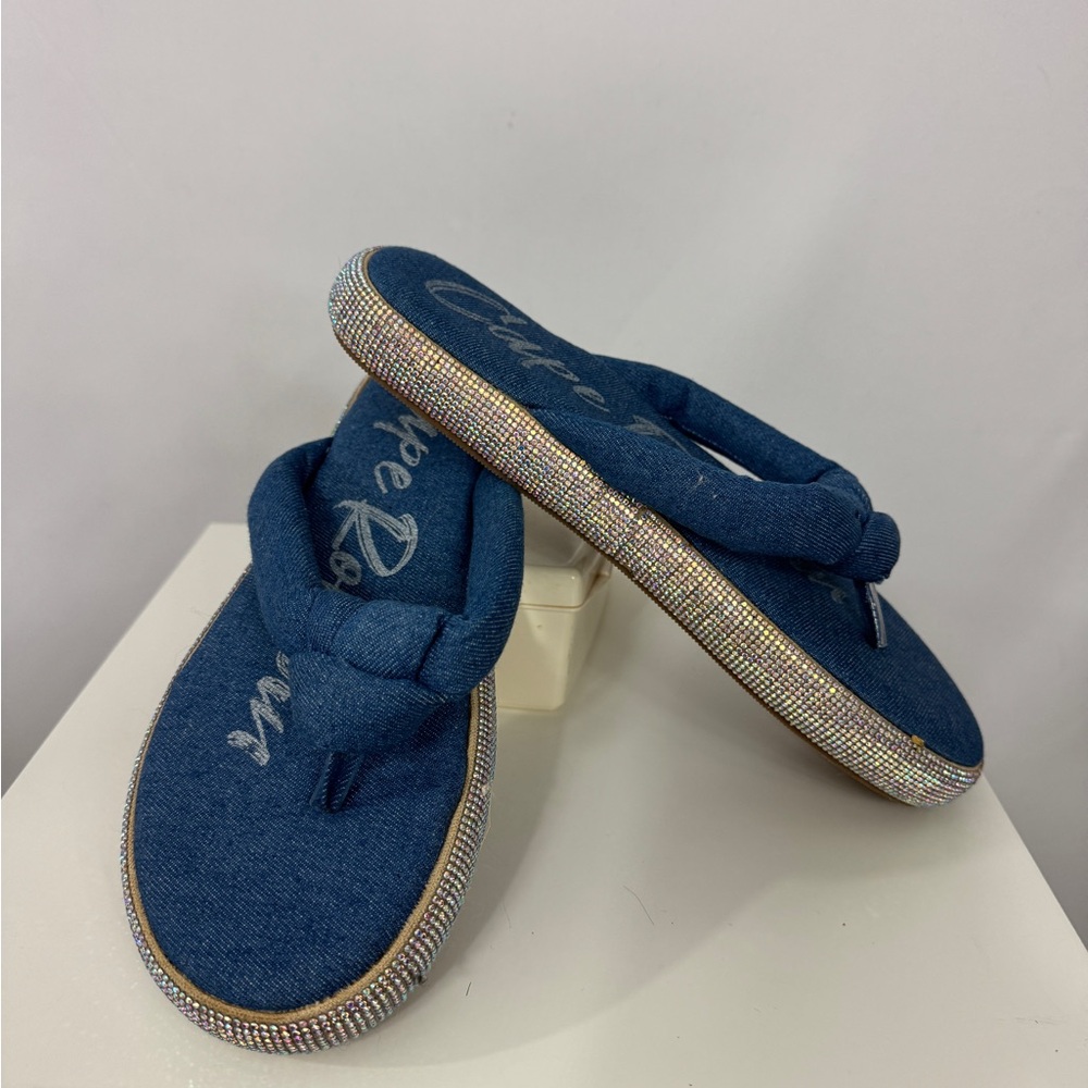 Cape Robbin Blue Denim Sandal 10